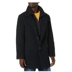 NWT Calvin Klein Men's Wool Blend Winter Jacket Peacoat Size 40 Navy $595 BB398